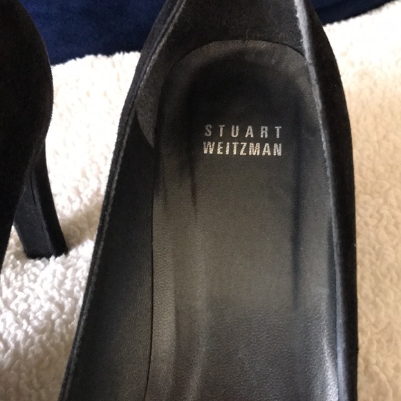 Stuart Weitzman suede, open toes shoes. - Picture 4 of 7